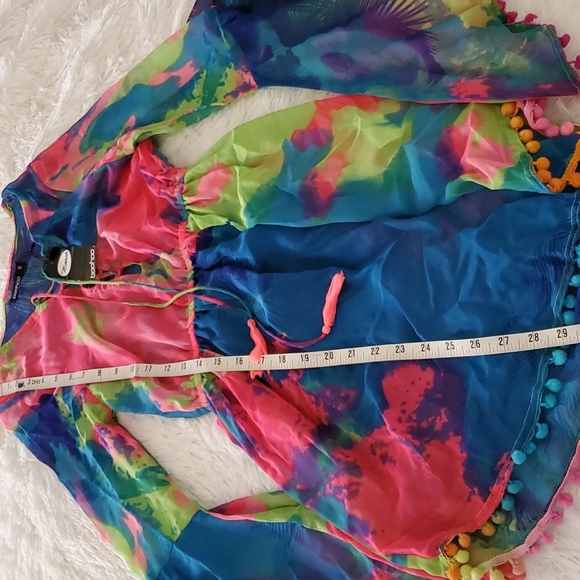 BOOHOO SHEER COVERUP DRESS S - Picture 5 of 11